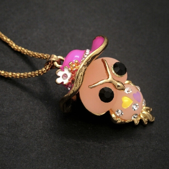 Betsey Johnson Owl Necklace - Picture 2 of 3